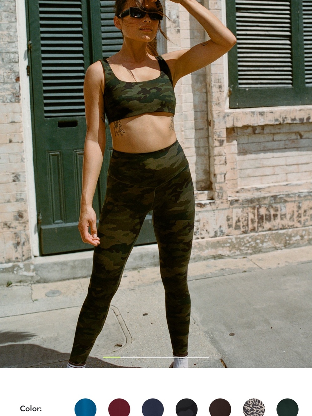 aerie camo leggings and sports bra set Olive Camo Scoop Bralette